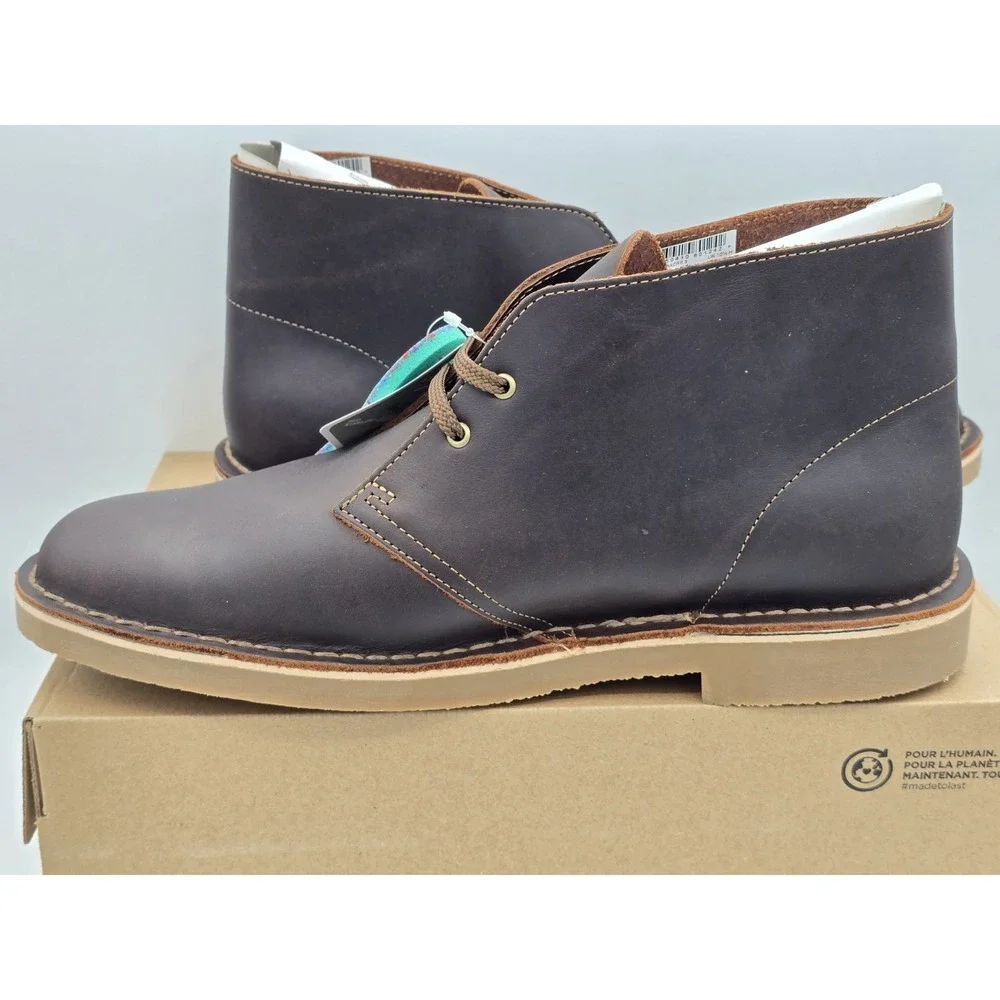 Man's Boots Clarks Bushacre 3 - Sz 11.5 W WIDE Beeswax‎ Brown 53528 NIB